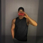 Майка мужская, летняя, однотонная, сетчатая, для занятий бодибилдингом