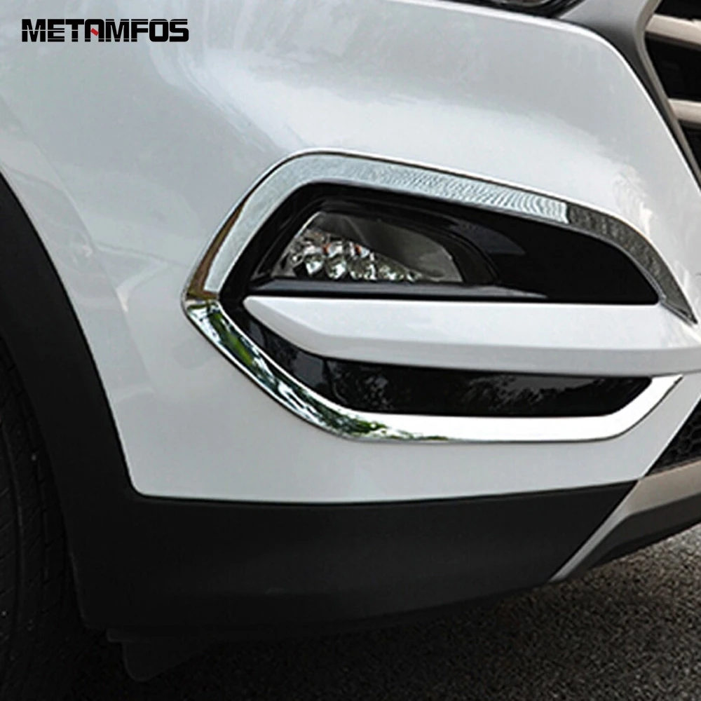 Хромированная передняя противотуманная фара для Hyundai Tucson 2015 2017 2018 крышка отделка