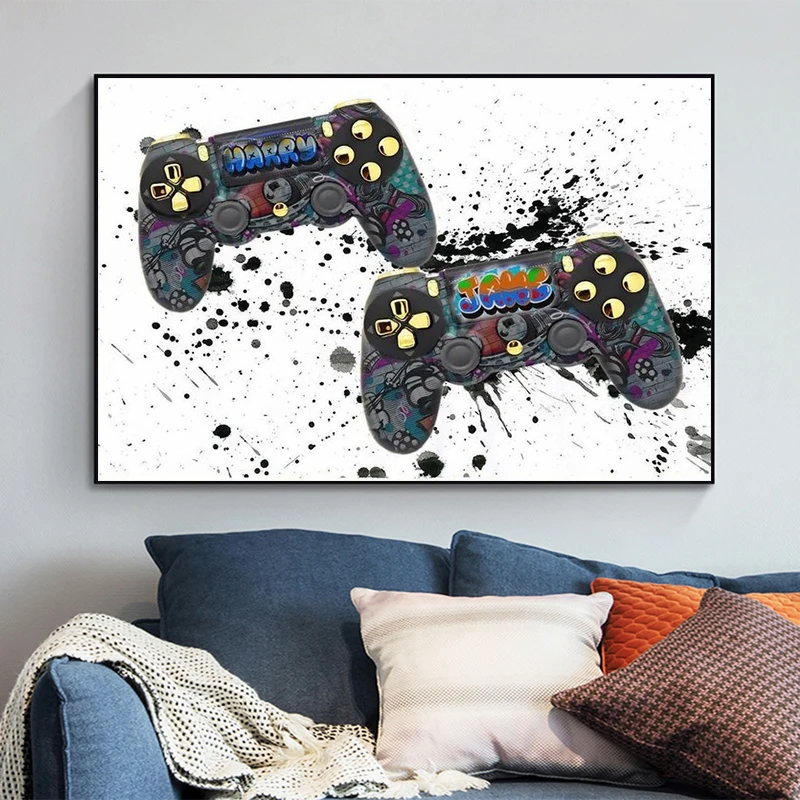 

Abstract Graffiti Art Modern Gamepad Posters Canvas Painting and Prints Wall Art Pictures Home Decoration for Living Room