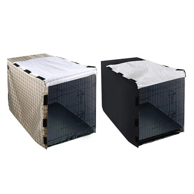 Dog Beds Four Door Dog Crate Cover Durable Windproof Pet Kennel Cover Waterproof Sun Protection Dog Crate Cover Pet Supplies