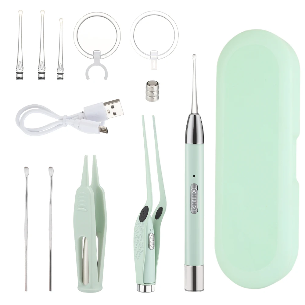 16 шт. пинцеты для удаления ушного воска и светодиодный Ной подсветки | Красота