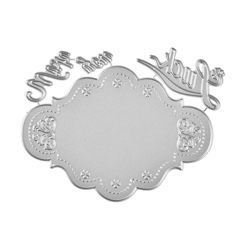 YaMinSanNiO Frame Metal Cutting Dies Wish You Luck Letter Stencils for Scrapbook Card Decor Craft Embossing New 2019 | Дом и сад