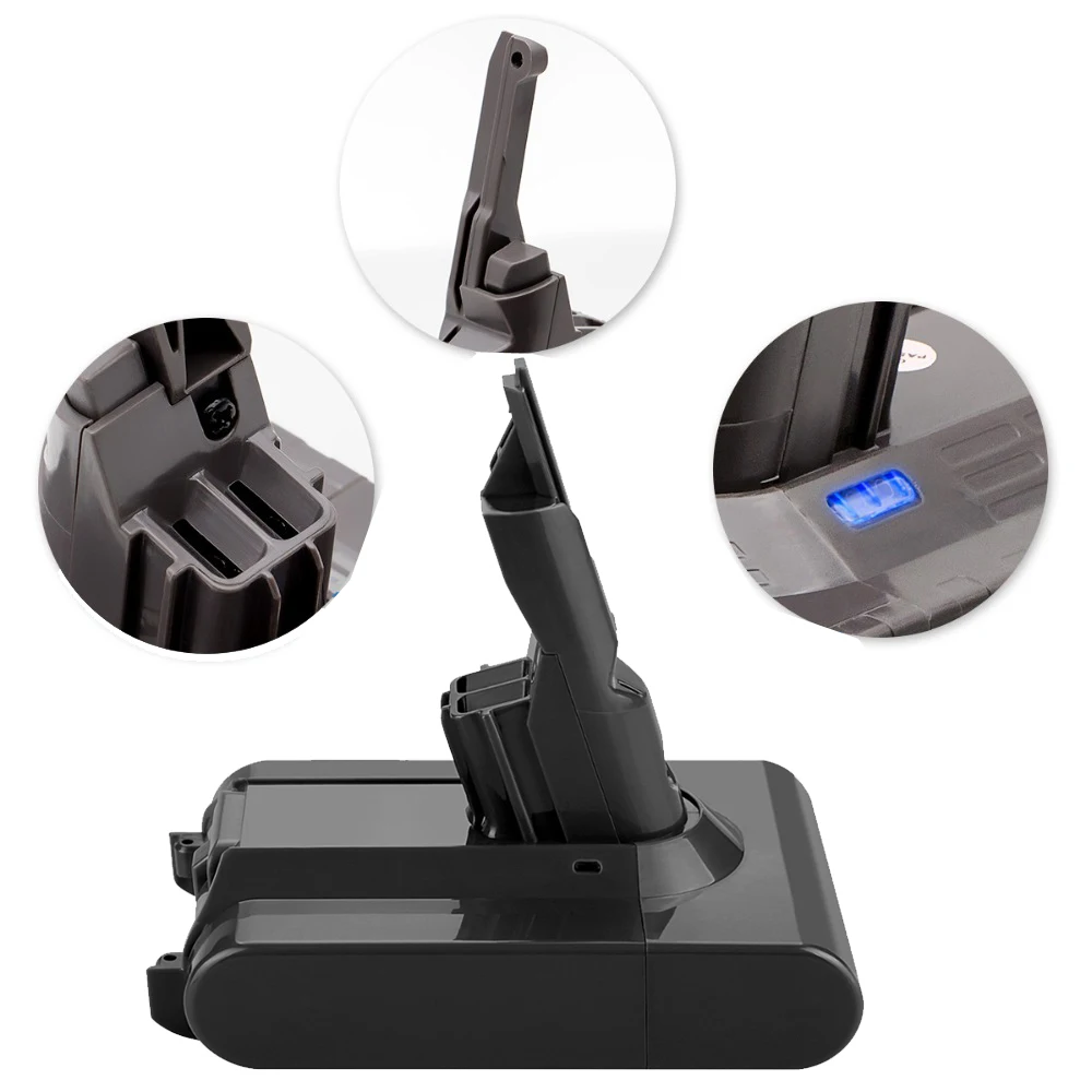 Аккумуляторная батарея Powtree 21 6 V 4000mAh Li Ion V7 для Dyson FLUFFY/Extra/mathus/Trigger/Animal Replacement Power Tool