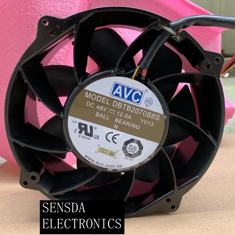 

20cm 200mm High Ariflow Fans For AVC dbtb2070b8s 48v 12A 20070 metal super violent large air volume booster cooling fan