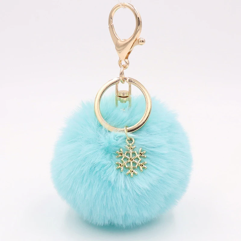 Брелок для ключей с помпоном из меха кролика 22 цвета|Брелоки| |
