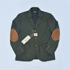 Твидовый пиджак BOB DONG в стиле ретро, мужской шерстяной пиджак в елочку, спортивное пальто зеленого цвета