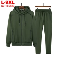 2 pieces suits hoodies jogger men winter sportwear sets hooded jackets pants hip hop sports tracksuit mens clothing large sizes