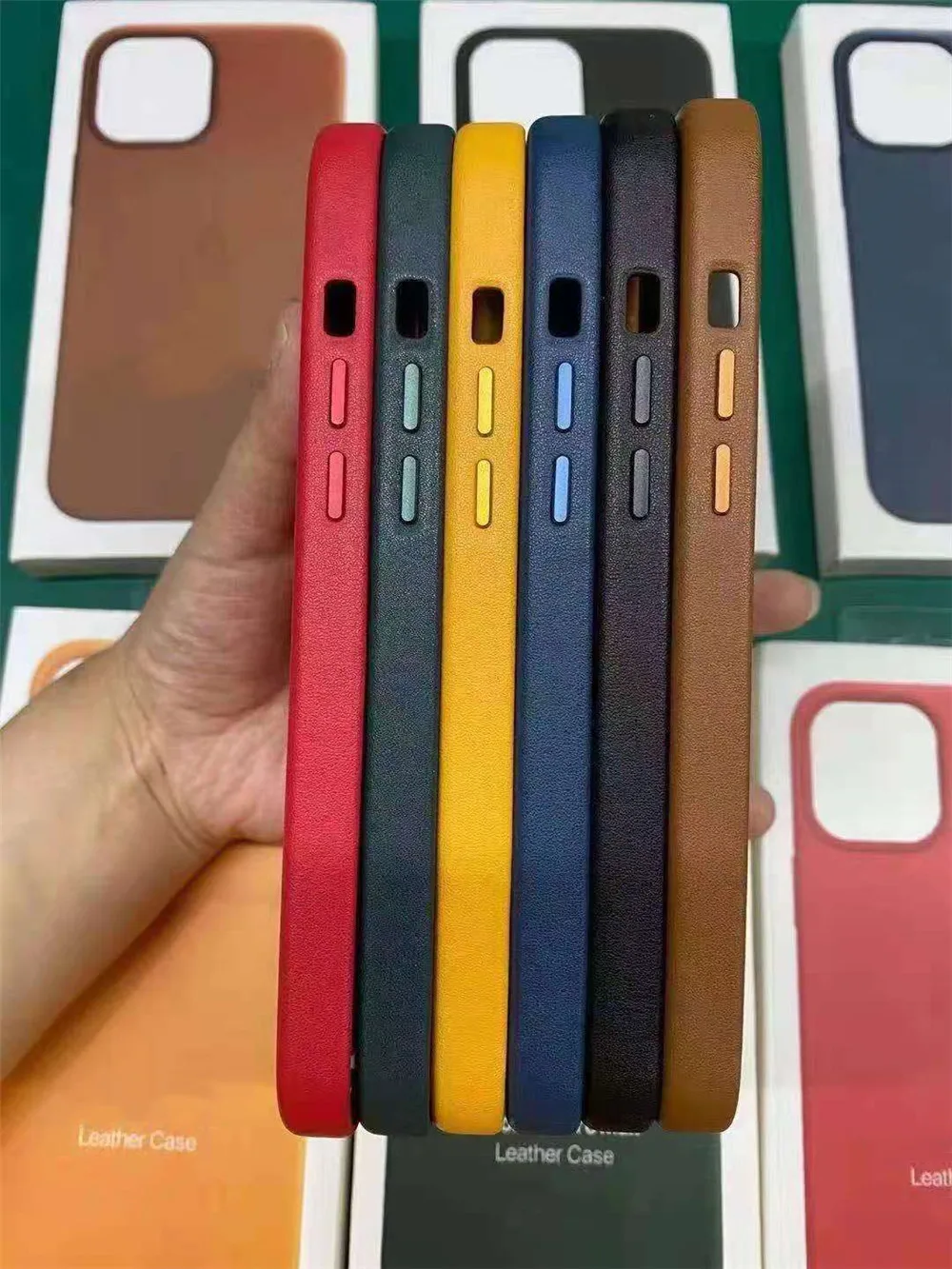 

Роскошный оригинальный кожаный чехол для iPhone 12 11 Pro X XR XS Max, чехол для телефона iPhone 6 7 8 plus Se 2020, чехол с коробкой