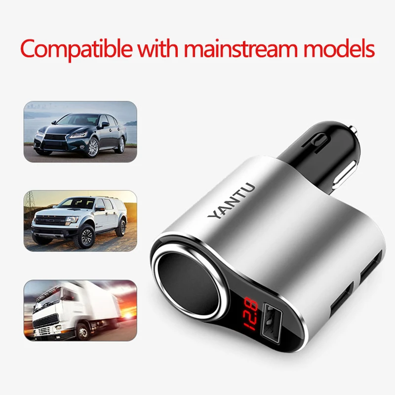 3 Порты USB адаптер для быстрого автомобильного Зарядное устройство мобильный