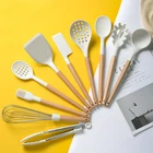 Набор белых инструментов для приготовления пищи, термостойкая посуда из пищевого силикона
