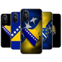 bosnia flag clear phone case for huawei honor 20 10 9 8a 7 5t x pro lite 5g black etui coque hoesjes comic fash design
