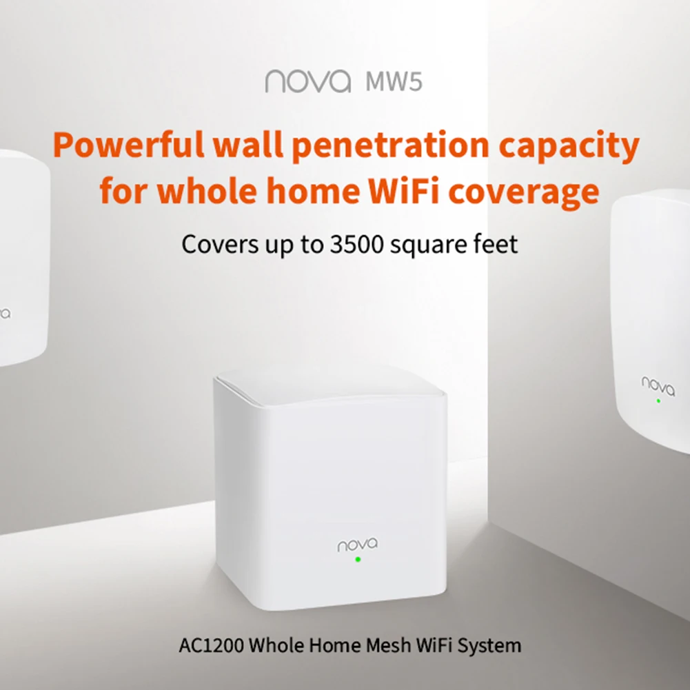 Tenda MW5 1200 Мбит/с двухдиапазонный Wi-Fi роутер 2 4G/5 0 ГГц беспроводной сетевой