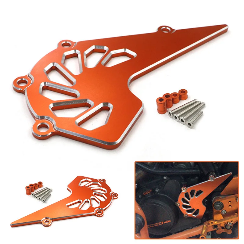 

Для Ktm Duke390 2013-2016 оранжевая цепочка чехол Защита от падения аксессуары для мотоциклов Ktm Duke 200 125 весь год