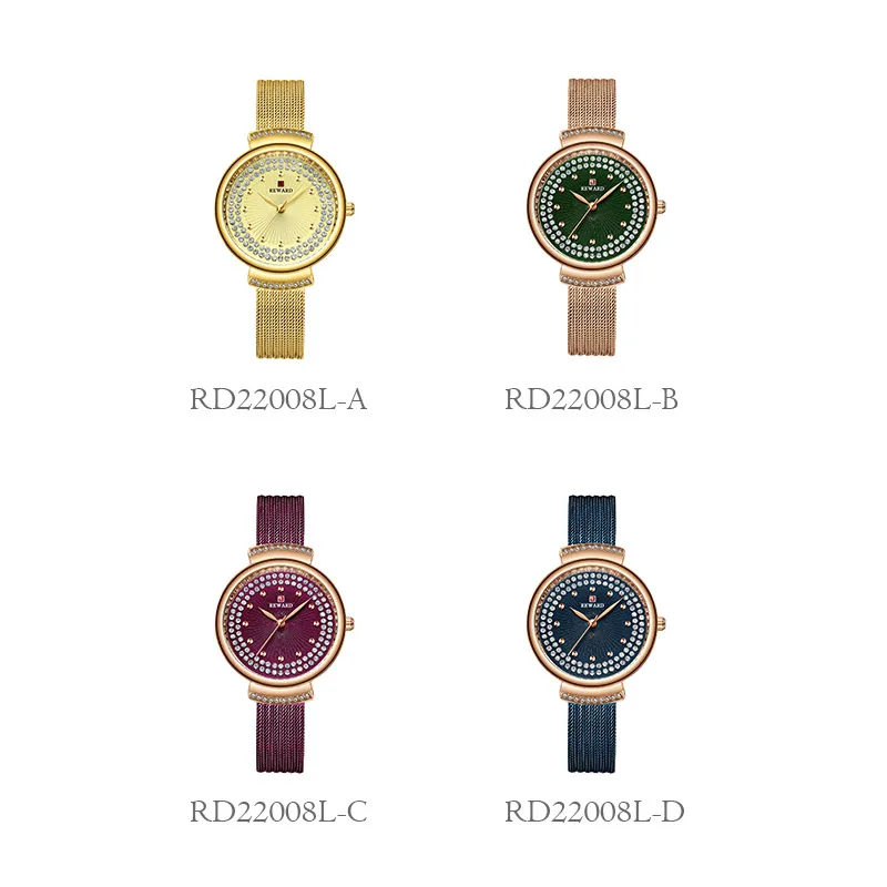 Reloj Muje роскошные Брендовые Часы с сетчатым ремешком женские модные кварцевые