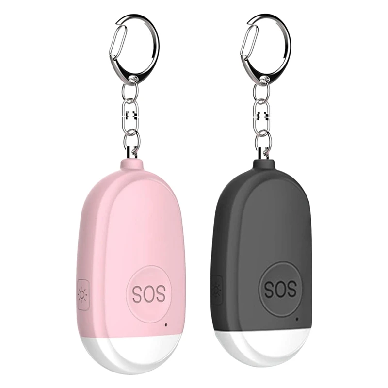 

2 Pcs Personal Alarm With Key Fob For Emergency Safety For Ladiesthe Elderly And Children,Anti-Theft Whistle Alarm
