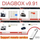 Новейшее программное обеспечение для диагностики автомобиля Diagbox V9.91, многоязычное, полностью работает для Peugeot, Citroen, версия Vm диагностики