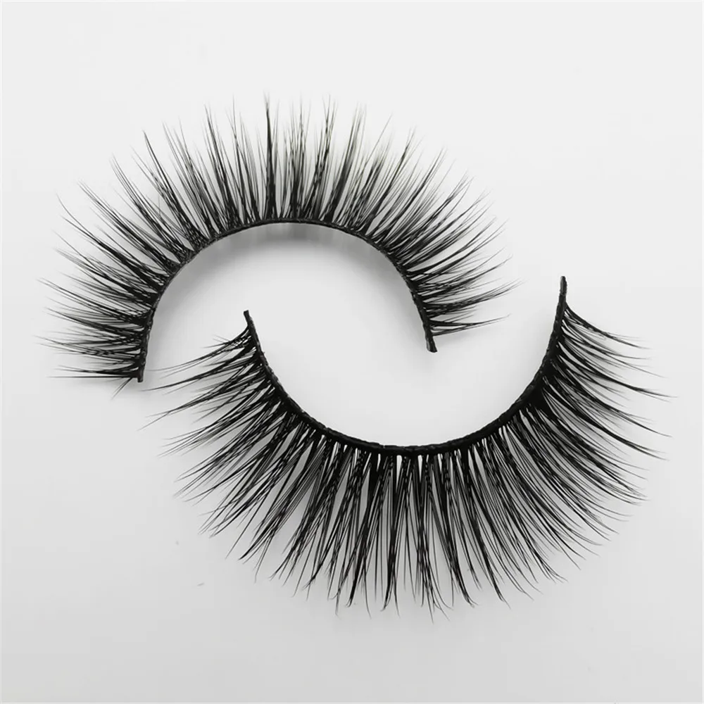 

Mink Lashes 4PCS Natural False Eyelashes Artificial Eyelashes Faux Mink Lashes Wispy Fluffy Lashes Strip Lashes Fake Eyelashes