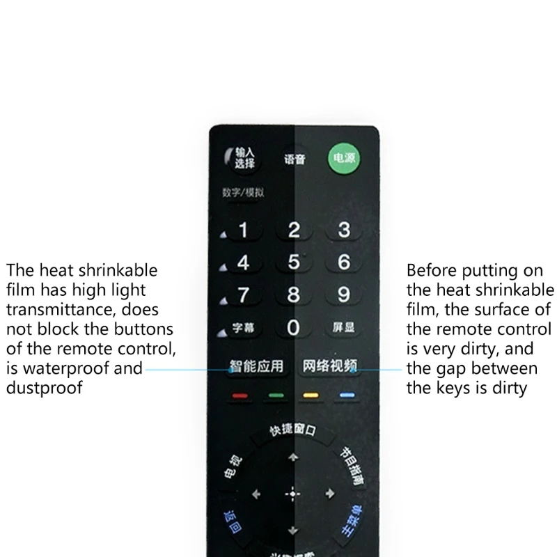 10 термоусадочных пакетов для пульта дистанционного управления прозрачная пвх