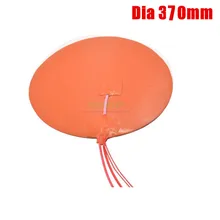 Dia 370mm 110V 220V 1000W Round Circular Silicone Heater HeatBed Heating Pad with Thermistor Delta kossel 3D Printer parts