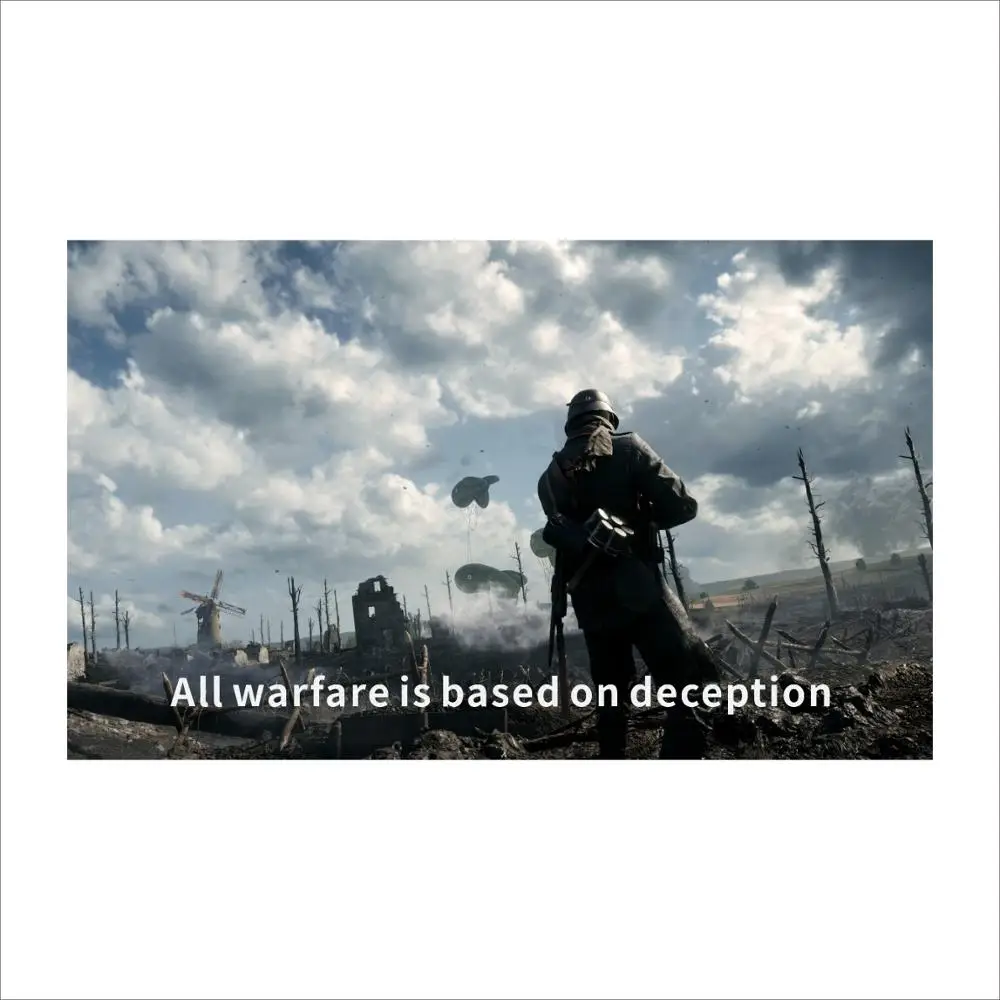 

Sun Tzu, The Art of War poster “All warfare is based on deception”