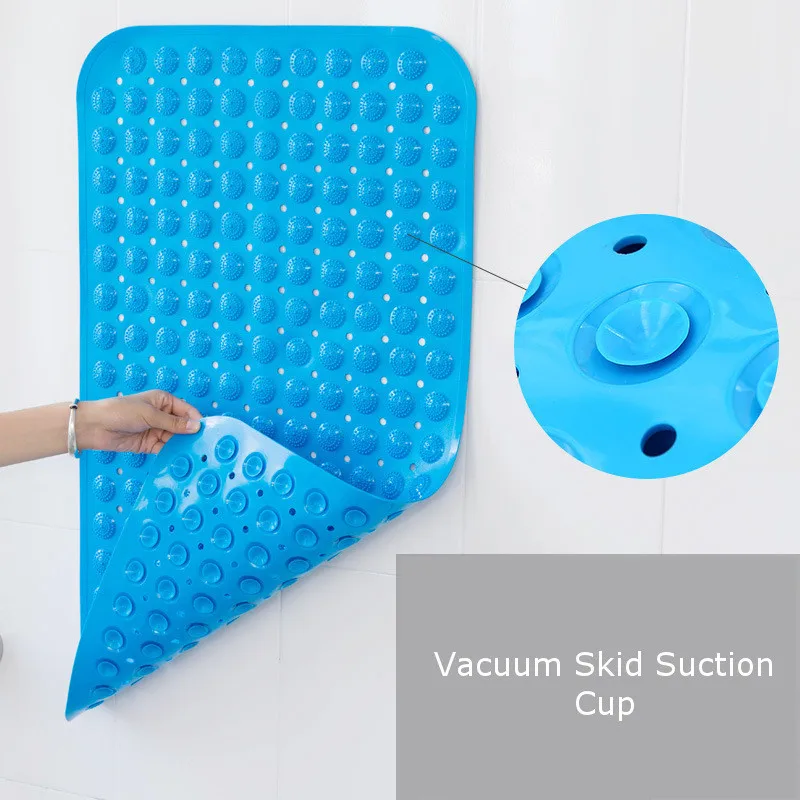 

Bath Mat 36x71cm Suction Cup Safety Shower Bathtub Mats Non Slip Bathroom Floor Mat PVC Waterproof Massage Foot Pad