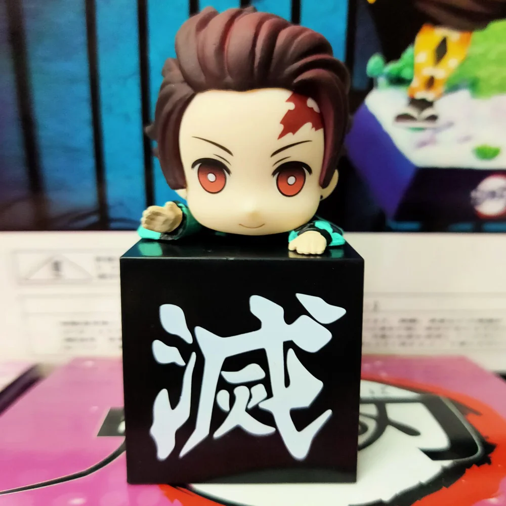 Demon Slayer Tanjirou Nezuko Zenitsu Q Ver. Аниме экшн-фигурки игрушки Kimetsu no Yaiba аниме ПВХ статуэтка