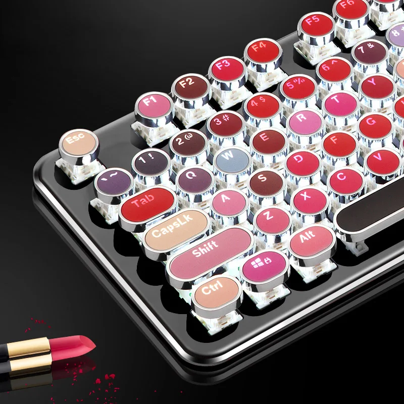 Винтажная клавиатура в стиле панк с 104 клавишами механические игровые аксессуары