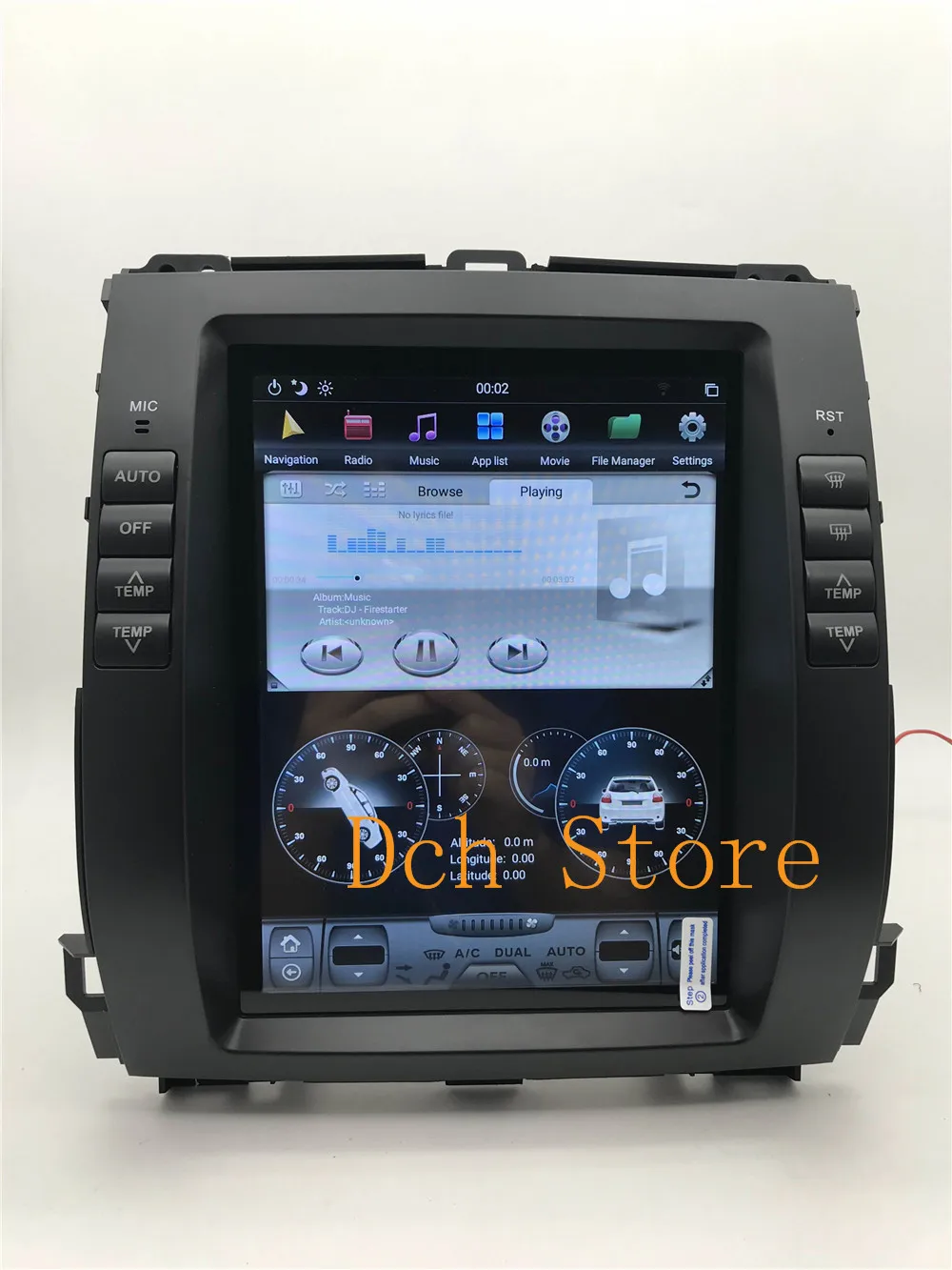 10,4 ''вертикальный экран Tesla стиль Android 8,1 автомобильный dvd-плеер gps для Toyota Prado 120 land cruiser 2002-2009 Lexus GX470 PX6