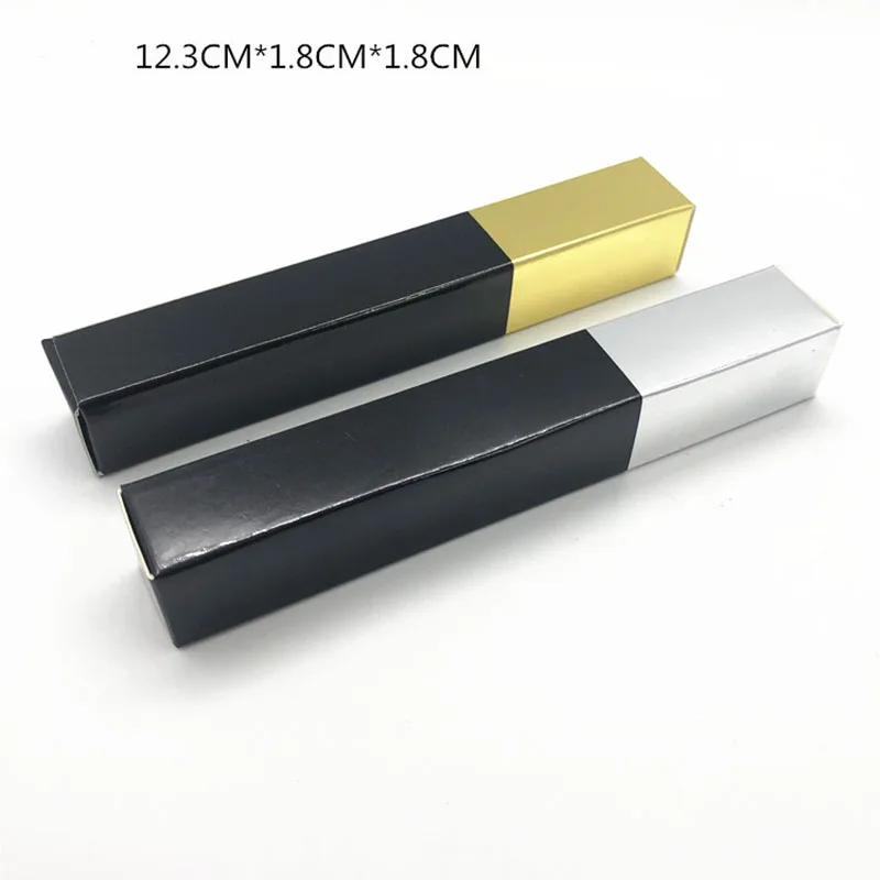 

Бумажные упаковочные коробки для блеска для губ, 100/200 шт., 123*18*18 мм