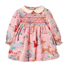 Детские платья; Новинка 2021 года; Летняя одежда для маленьких девочек; Брендовое платье для малышей; Хлопковые платья с принтом животных для детей; От 2 до 7 лет