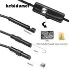 Эндоскоп kebidumei, Водонепроницаемая мини-камера с USB, объектив 1 м7 мм, бороскоп с 6 светодиодный дами для Android