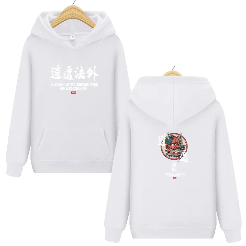 Толстовка мужская с принтом злого дьявола брендовая дизайнерская уличная одежда