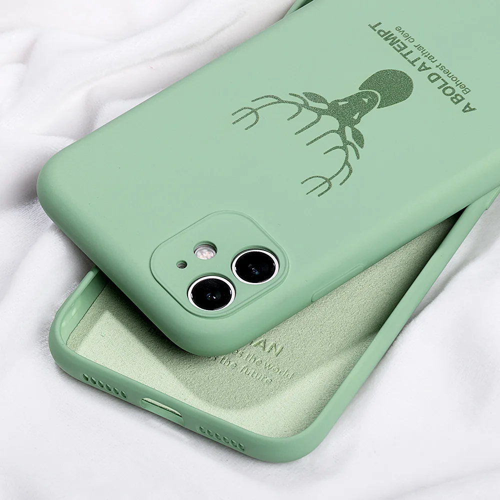 Жидкий силиконовый чехол с оленем для iPhone 11 Pro Max Роскошный телефона X XS XR 7 8 Plus