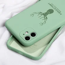 Жидкий силиконовый чехол с оленем для iPhone 11 Pro Max Роскошный