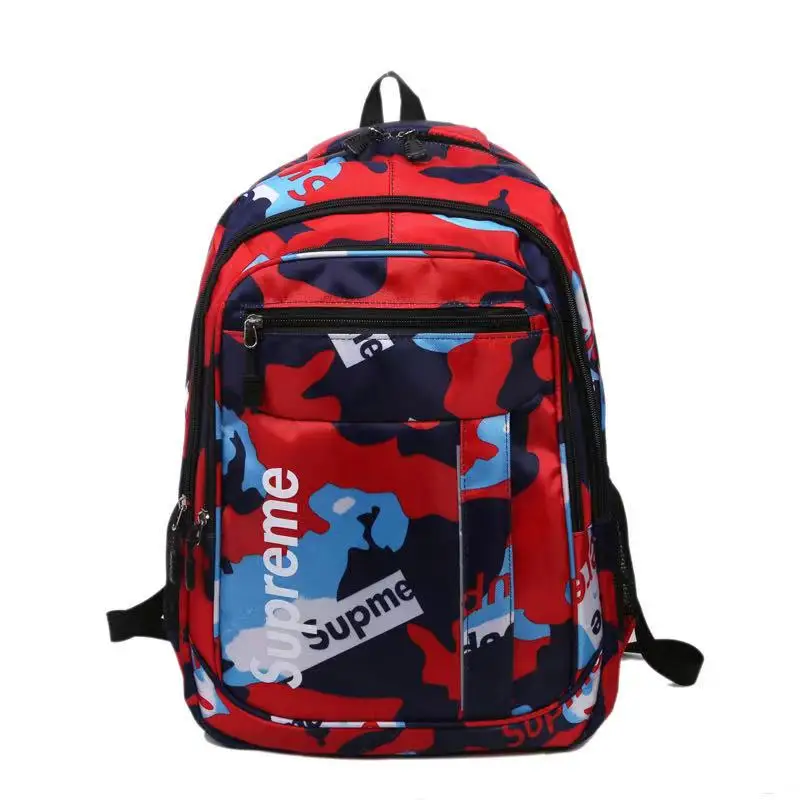 

21FW SUPREME 47TH BACKPACK Camouflage Backpack Tide Brand Backpack Male and Female Students Casual School Bag