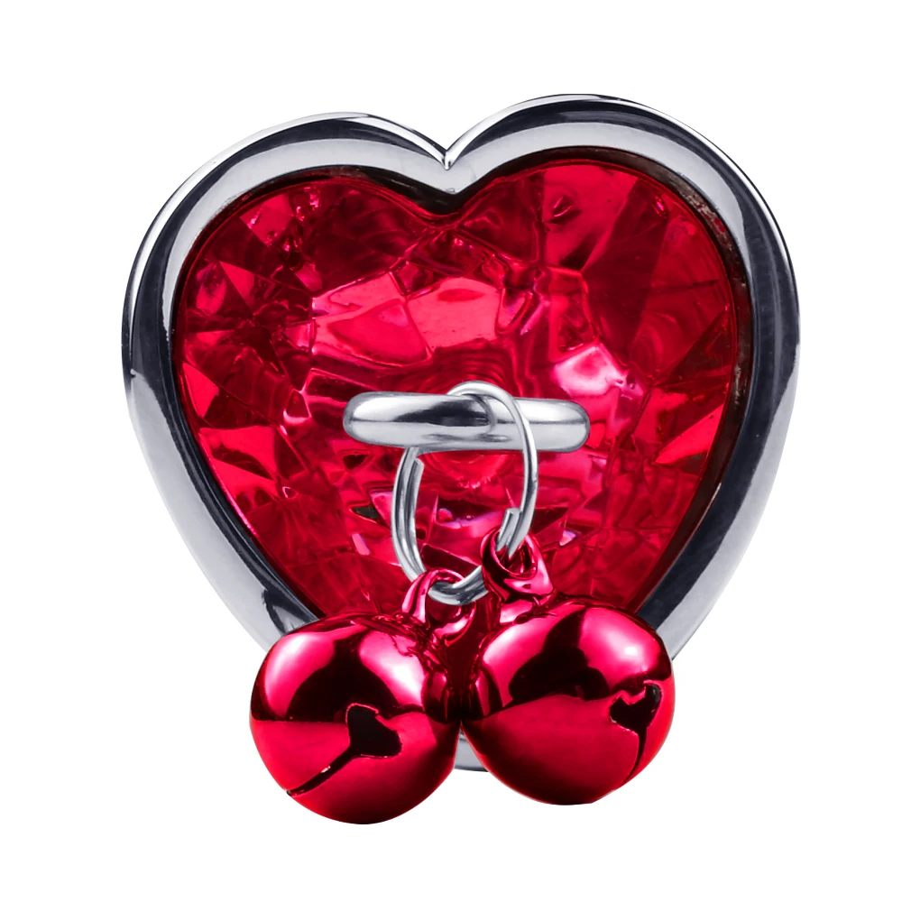 Анальная пробка большого размера из нержавеющей стали анальная с колокольчиком