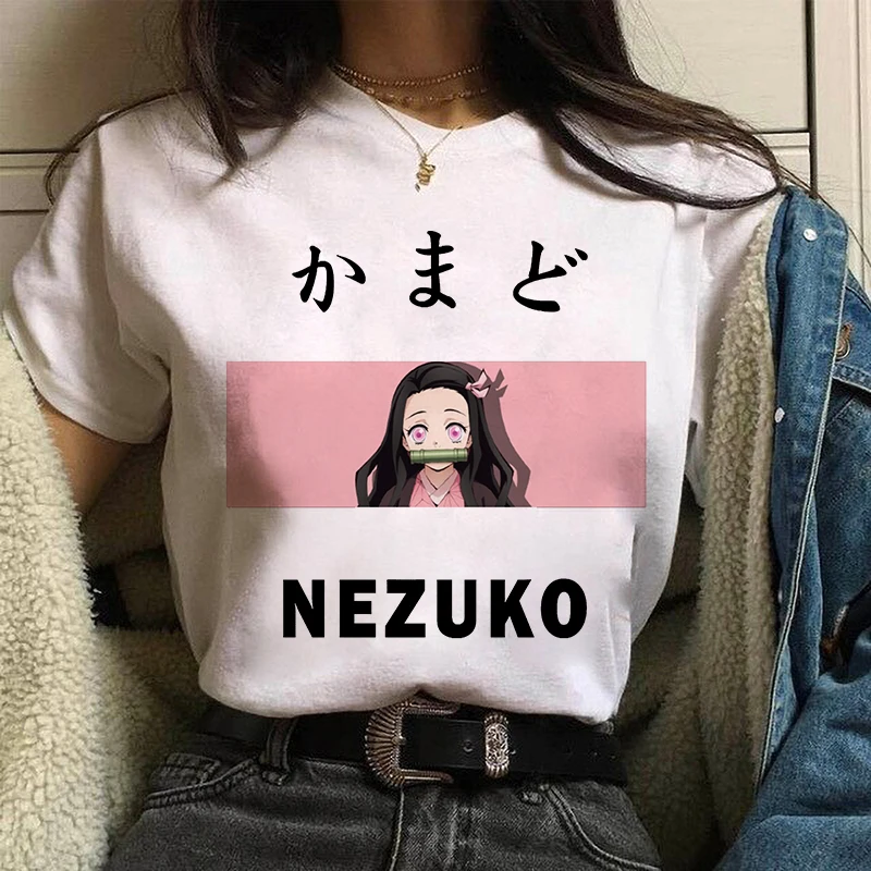 

Nezuko Demon Slayer Anime Comics Japanese Graphic Printed Cartoon Streetwear t shirt Top Oversized Cotton Tee Female/Man T-Shirt