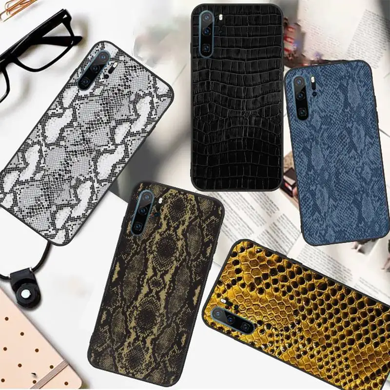 

Leopard Print Pattern Snakeskin Phone Case For Huawei honor Mate 10 20 30 40 i 9 8 pro x Lite P smart 2019 nova 5t