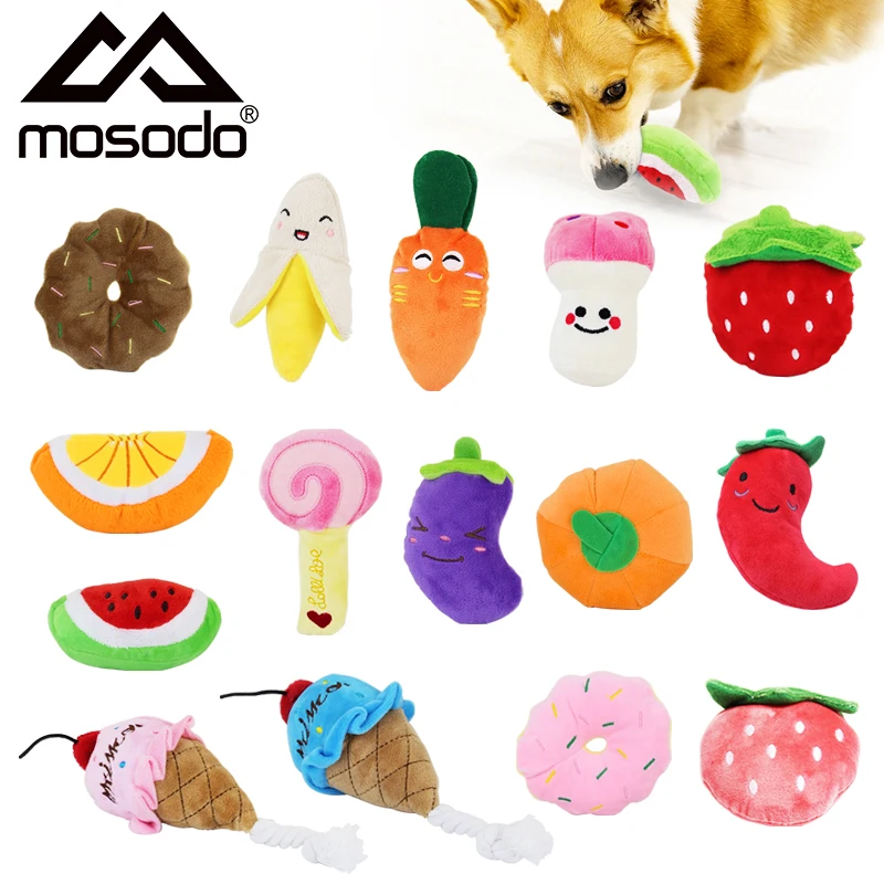 Плюшевая пищалка Mosodo игрушки для собак Мультяшные животные мягкая игрушка