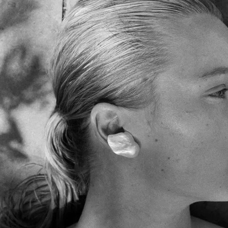 

925 Sterling Silver Freshwater Natural Baroque Tail Pearl Vintage Wedding Charming Luxury Earring Jewelry for Women Gift New