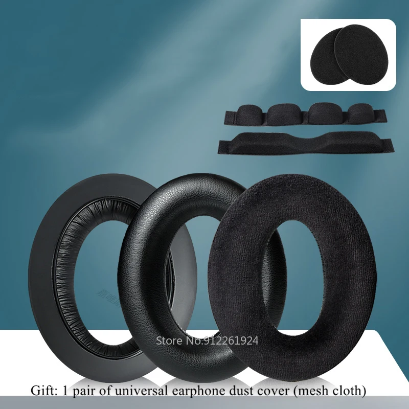 

Replacement Headband Cushions Protein Leather Ear Pads EarPad for Sennheiser HD545 HD565 HD580 HD600 HD650 HD660S headset
