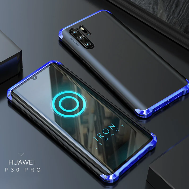 Чехол для Huawei P30 Pro жесткий противоударный чехол из ТПУ в металлической оправе