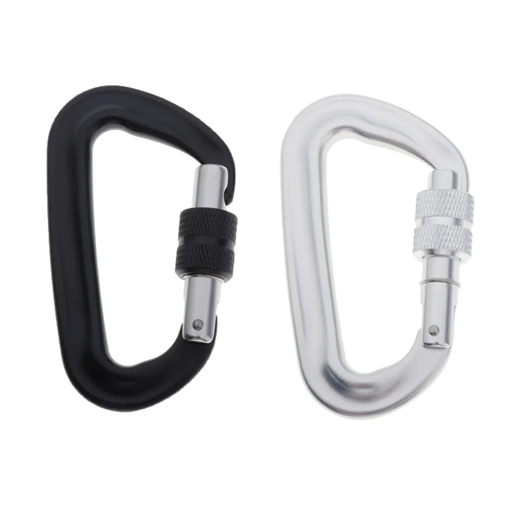 

12KN Carabiner Clip, Locking D-Ring Hammocks, Camping, Hiking, Traveling