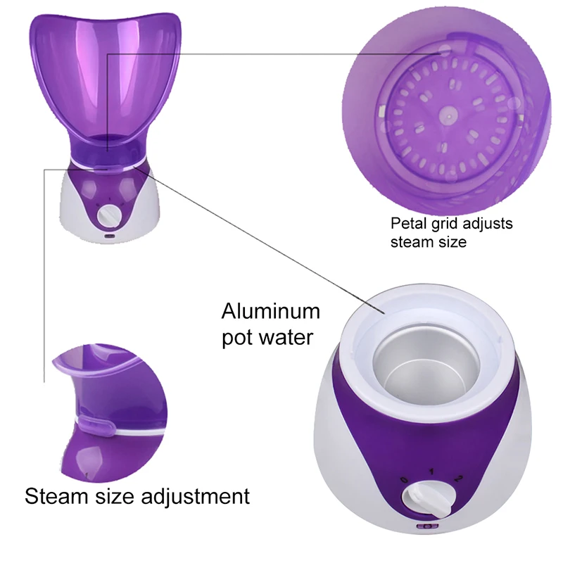 Facial Face Steamer Sauna Pores With Timer And Extract Blackheads Tools 4 Pcs Blackhead Needles Acne Pimple Blemish Skin Care | Красота и