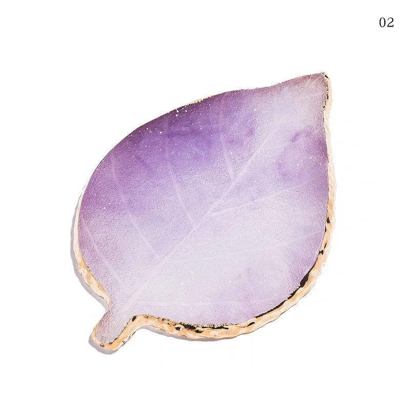 CYSHMILY 6 цветов натуральная смола Агат Гель-лак для нейл-арта в форме листа цветовая