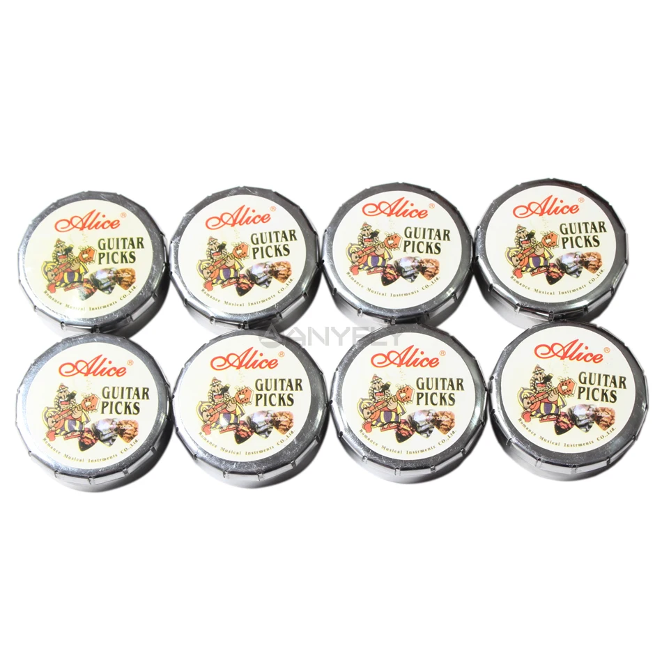 alice 12 stück akustische elektrische gitarre picks celluloid plektren mit runde metall picks sammlung box fall free global shipping