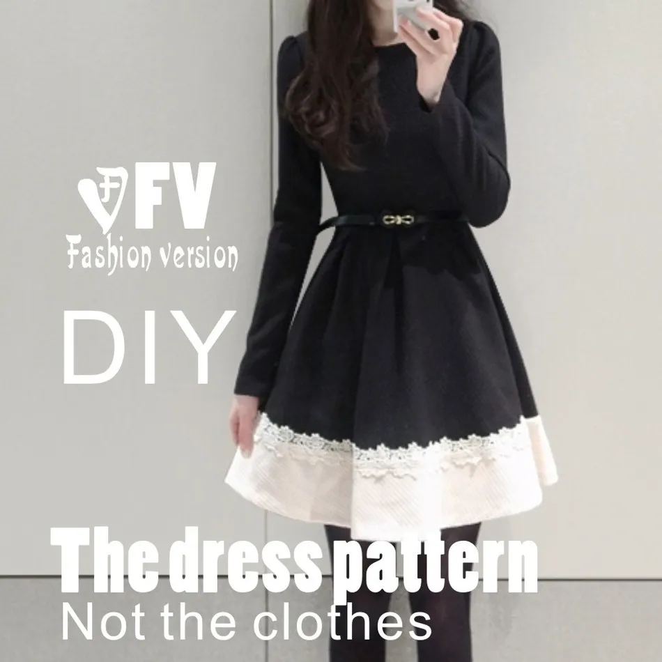 Платья шаблон для шитья резки рисования одежды DIY (в продаже не одежда) BLQ-189 | Дом и