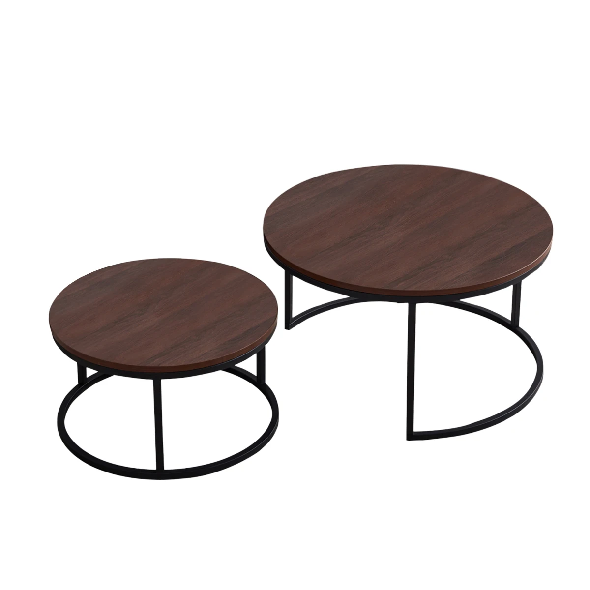 

2pcs/set Metal Frame Round Coffee Nesting Tables With Marble Color Top Nordic Living Room Furniture Modern Combo Cafe Tea Table