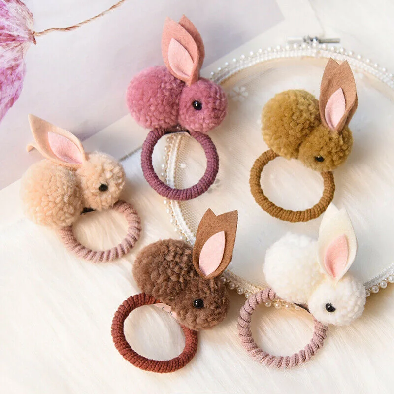 

Милые Детские Кролик резинкой для девочек головной канат корейский женские аксессуары для волос заколка для волос для девочек с бантом и об...