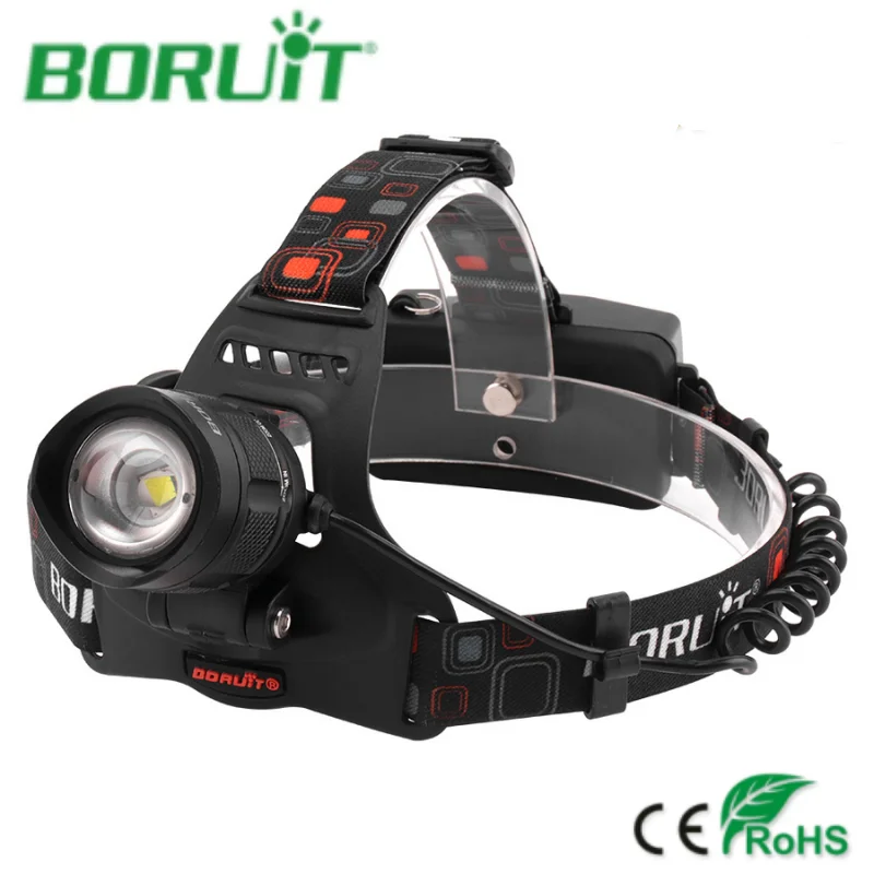 

BORUIT 2021 Портативный Миниатюрный светодиодный фонарь с 5 режимами освещения, налсветильник фонарь, регулируемый водонепроницаемый налобный ...